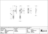 From The Anvil Window Furniture Matt Black / Yes / Night Vent From The Anvil - Matt Black Night-Vent Locking Reeded Fastener (Steel Window)