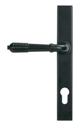 From The Anvil Door Furniture Matt Black / Multi Point Lock Set / 92mm c/c From The Anvil - Matt Black Reeded Slimline Lever Espag. Lock Set