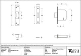 From The Anvil Locks & Latches Pewter Patina / 5 Lever Deadlocks / 2.5" / 65mm From The Anvil - Pewter 2.5" 5 Lever BS Dead Lock