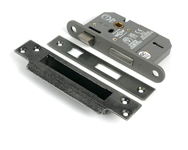 From The Anvil Locks & Latches Pewter Patina / 5 Lever Sashlocks / 2.5" / 65mm From The Anvil - Pewter 2.5" 5 Lever BS Sash Lock KA