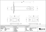 From The Anvil Locks & Latches Pewter Patina / Tubular Dead Bolts / 5" / 127mm From The Anvil - Pewter 5" Heavy Duty Tubular Deadbolt