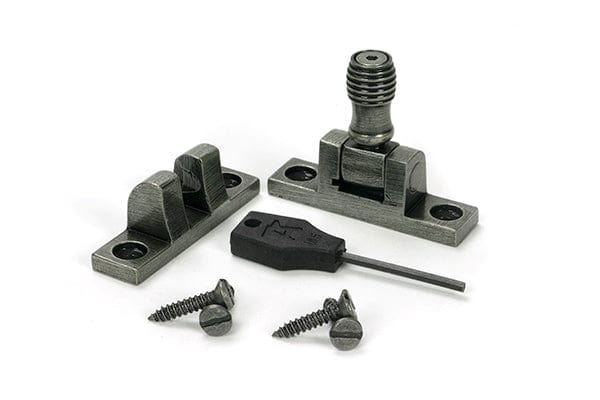 From The Anvil Window Furniture Pewter Patina / Sash Window Brighton Fasteners / Yes From The Anvil - Pewter Beehive Brighton Fastener - Narrow (Square)
