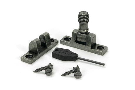From The Anvil Window Furniture Pewter Patina / Sash Window Brighton Fasteners / Yes From The Anvil - Pewter Beehive Brighton Fastener - Narrow (Square)