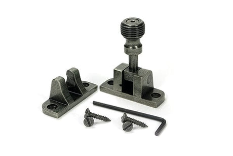From The Anvil Window Furniture Pewter Patina / Sash Window Brighton Fasteners / Yes From The Anvil - Pewter Beehive Brighton Fastener (Radiused)