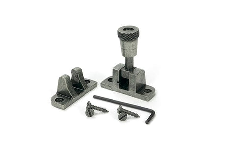 From The Anvil Window Furniture Pewter Patina / Sash Window Brighton Fasteners / Yes From The Anvil - Pewter Brompton Brighton Fastener (Radiused)