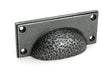 From The Anvil Cabinet Hardware Pewter Patina / Cabinet Cup Pulls From The Anvil - Pewter Hammered Art Deco Drawer Pull
