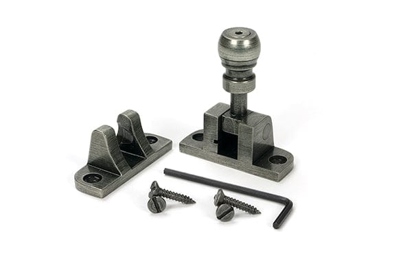 From The Anvil Window Furniture Pewter Patina / Sash Window Brighton Fasteners / Yes From The Anvil - Pewter Mushroom Brighton Fastener (Radiused)