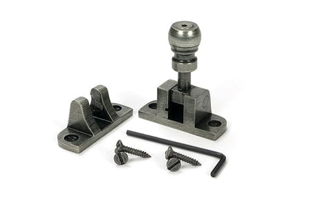 From The Anvil Window Furniture Pewter Patina / Sash Window Brighton Fasteners / Yes From The Anvil - Pewter Mushroom Brighton Fastener (Radiused)