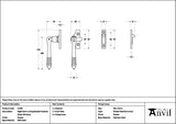 From The Anvil Window Furniture Pewter Patina / Yes / Night Vent From The Anvil - Pewter Night-Vent Locking Reeded Fastener (Steel Window)