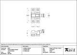 From The Anvil Window Furniture Pewter Patina / Sash Window Brighton Fasteners / Yes From The Anvil - Pewter Prestbury Brighton Fastener - Narrow (Square)
