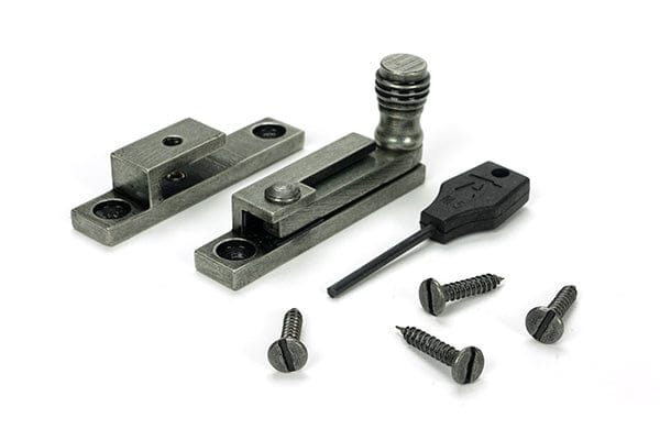 From The Anvil Window Furniture Pewter Patina / Sash Window Quadrant Fasteners / Yes From The Anvil - Pewter Prestbury Quadrant Fastener - Narrow