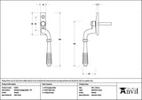 From The Anvil Window Furniture Pewter Patina / Right Hand / Yes From The Anvil - Pewter Reeded Espag - RH
