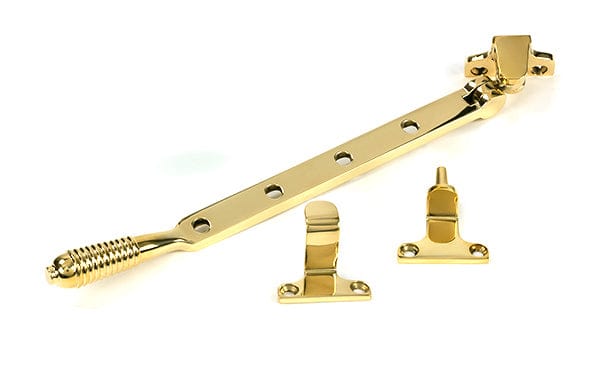 From The Anvil Window Furniture Polished Brass / 10"/250mm From The Anvil - Polished Brass 10" Reeded Stay (Steel Window)