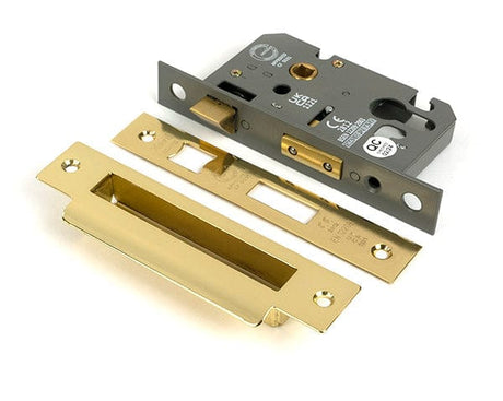 From The Anvil Locks & Latches Polished Brass / DIN Euro Sash Lock / 2.5" / 65mm From The Anvil - Polished Brass 2.5" Euro Profile Sash Lock