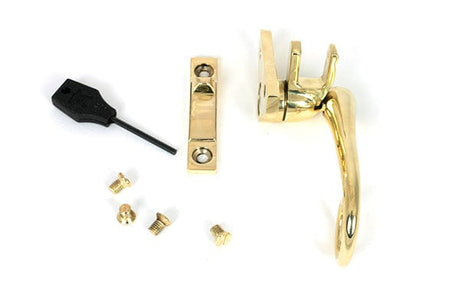 From The Anvil Window Furniture Polished Brass / Yes / Night Vent From The Anvil - Polished Brass Night-Vent Locking Monkeytail Fastener (Steel Window)