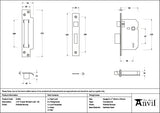 From The Anvil Locks & Latches Polished Bronze / 5 Lever Sashlocks / 2.5" / 65mm From The Anvil - Polished Bronze 2.5" 5 Lever BS Sash Lock KA