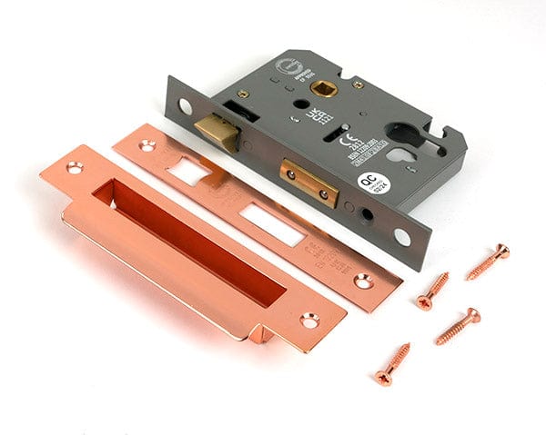 From The Anvil Locks & Latches Polished Bronze / DIN Euro Sash Lock / 3" / 76mm From The Anvil - Polished Bronze 3" Euro Profile Sash Lock