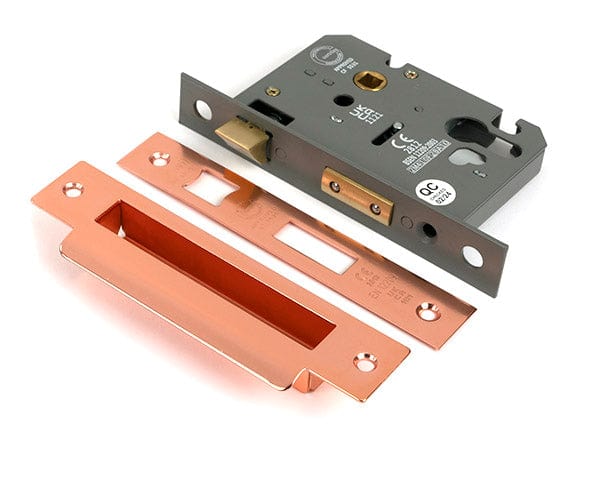 From The Anvil Locks & Latches Polished Bronze / DIN Euro Sash Lock / 3" / 76mm From The Anvil - Polished Bronze 3" Euro Profile Sash Lock