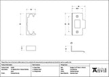 From The Anvil Locks & Latches Polished Bronze / Rebate Kits From The Anvil - Polished Bronze Rebate Kit for Tubular Mortice Latch
