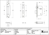 From The Anvil Locks & Latches Polished Chrome / 5 Lever Sashlocks / 2.5" / 65mm From The Anvil - Polished Chrome 2.5" 5 Lever BS Sash Lock