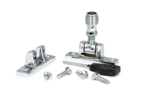 From The Anvil Window Furniture Polished Chrome / Sash Window Brighton Fasteners / Yes From The Anvil - Polished Chrome Beehive Brighton Fastener - Narrow (Square)