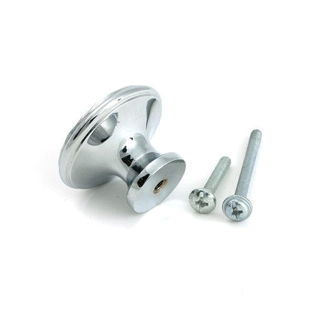 From The Anvil Cabinet Hardware Polished Chrome / Cabinet Knobs / Large From The Anvil - Polished Chrome Hammered Cabinet Knob - Large