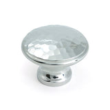 From The Anvil Cabinet Hardware Polished Chrome / Cabinet Knobs / Large From The Anvil - Polished Chrome Hammered Cabinet Knob - Large
