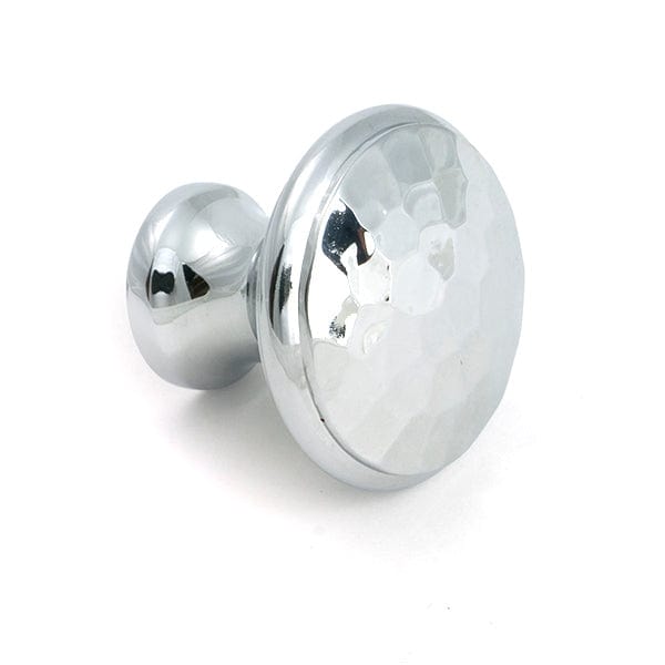 From The Anvil Cabinet Hardware Polished Chrome / Cabinet Knobs / Medium From The Anvil - Polished Chrome Hammered Cabinet Knob - Medium