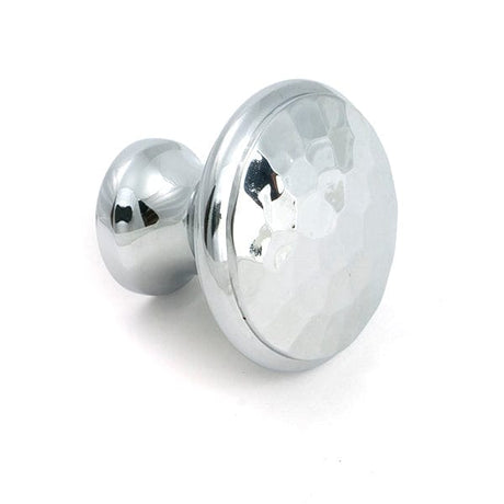From The Anvil Cabinet Hardware Polished Chrome / Cabinet Knobs / Medium From The Anvil - Polished Chrome Hammered Cabinet Knob - Medium