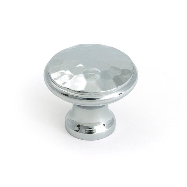 From The Anvil Cabinet Hardware Polished Chrome / Cabinet Knobs / Medium From The Anvil - Polished Chrome Hammered Cabinet Knob - Medium