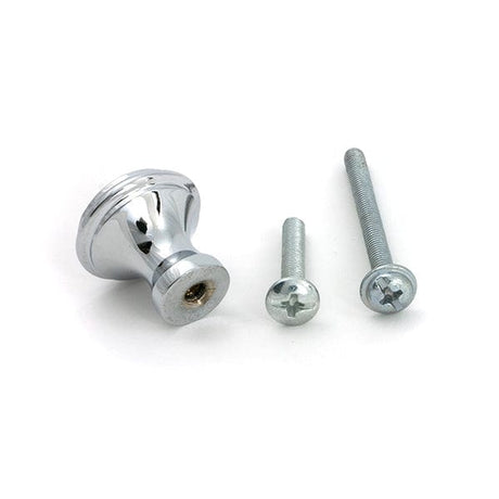 From The Anvil Cabinet Hardware Polished Chrome / Cabinet Knobs / Small From The Anvil - Polished Chrome Hammered Cabinet Knob - Small