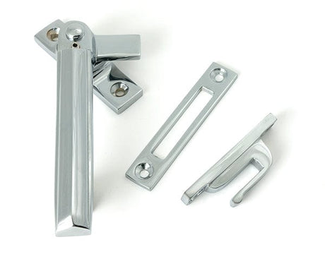 From The Anvil Window Furniture Polished Chrome / Yes / Mortice & Hook Place From The Anvil - Polished Chrome Locking Art Deco Fastener - LH