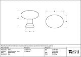 From The Anvil Cabinet Hardware Polished Chrome / Cabinet Knobs / 32mm Dia. From The Anvil - Polished Chrome Moore Cabinet Knob - 32mm