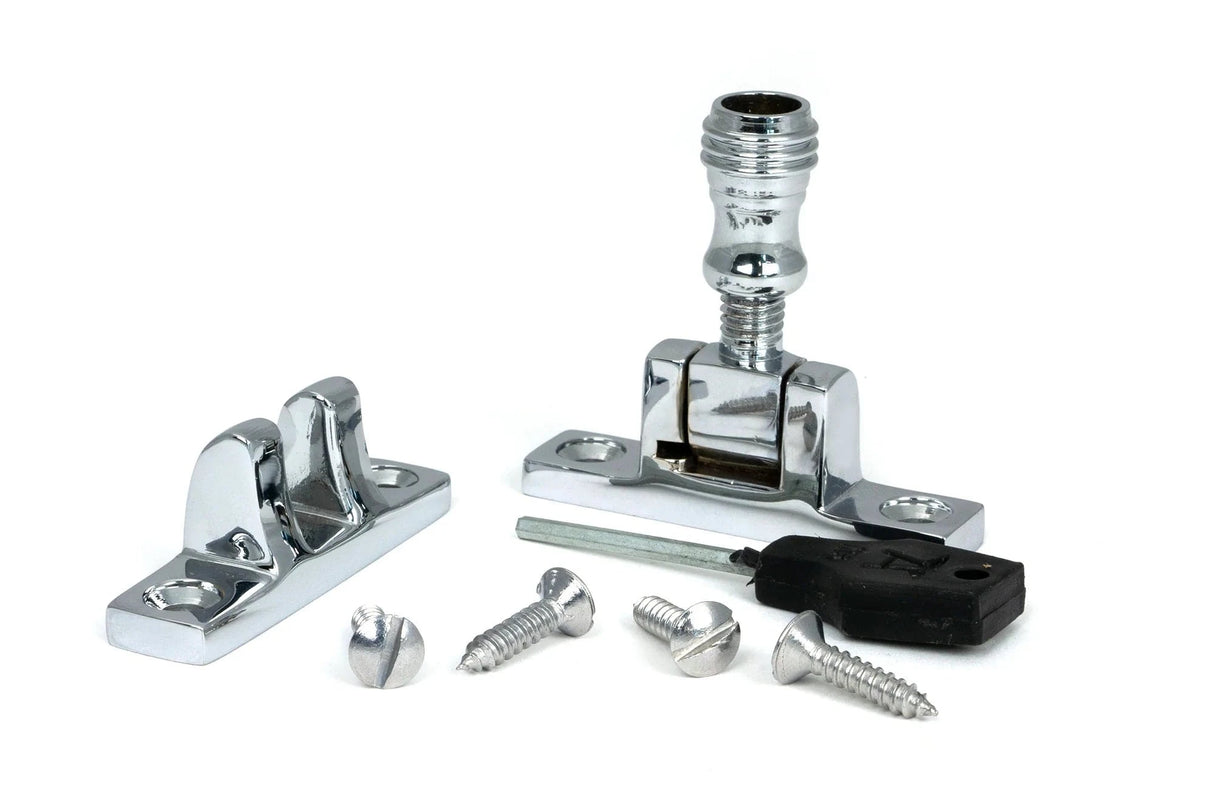 From The Anvil Window Furniture Polished Chrome / Sash Window Brighton Fasteners / Yes From The Anvil - Polished Chrome Prestbury Brighton Fastener - Narrow (Square)