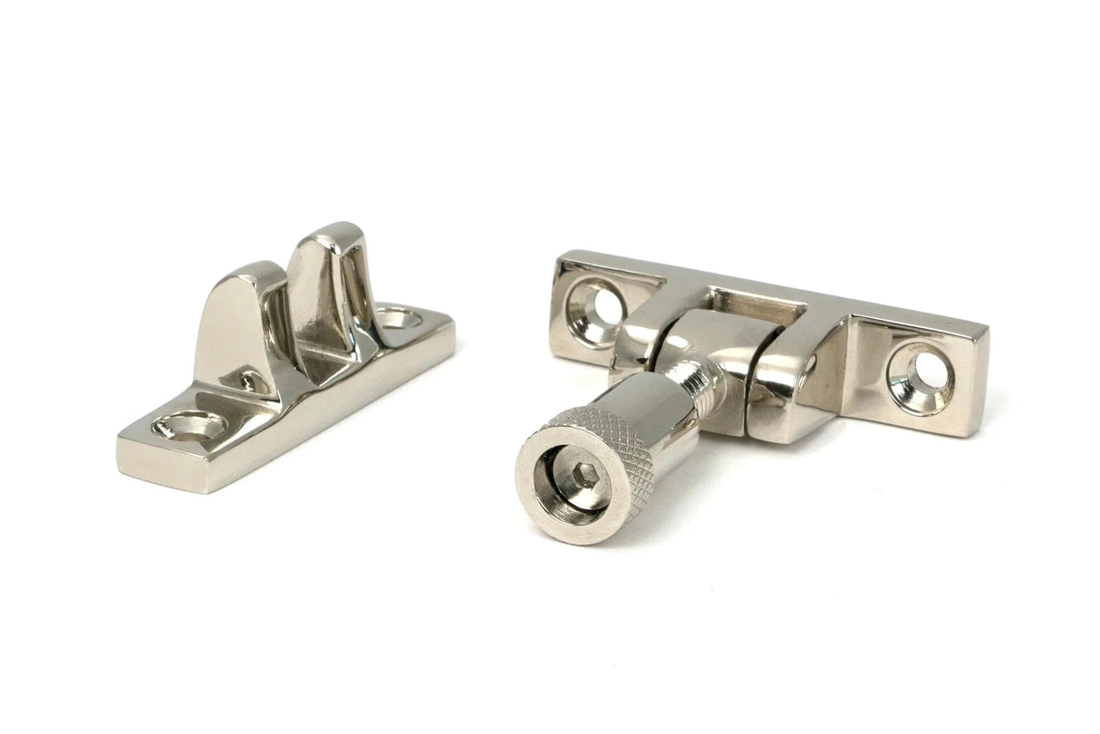 From The Anvil Window Furniture Polished Nickel / Sash Window Brighton Fasteners / Yes From The Anvil - Polished Nickel Brompton Brighton Fastener - Narrow (Square)