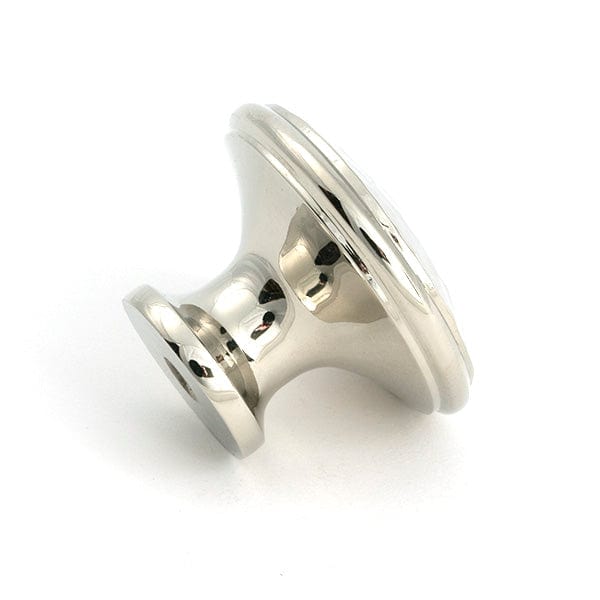 From The Anvil Cabinet Hardware Polished Nickel / Cabinet Knobs / Large From The Anvil - Polished Nickel Hammered Cabinet Knob - Large