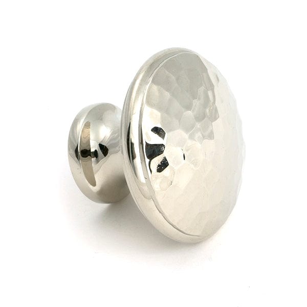 From The Anvil Cabinet Hardware Polished Nickel / Cabinet Knobs / Large From The Anvil - Polished Nickel Hammered Cabinet Knob - Large