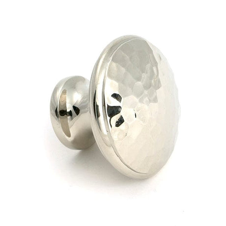 From The Anvil Cabinet Hardware Polished Nickel / Cabinet Knobs / Large From The Anvil - Polished Nickel Hammered Cabinet Knob - Large