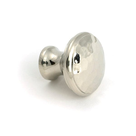 From The Anvil Cabinet Hardware Polished Nickel / Cabinet Knobs / Medium From The Anvil - Polished Nickel Hammered Cabinet Knob - Medium