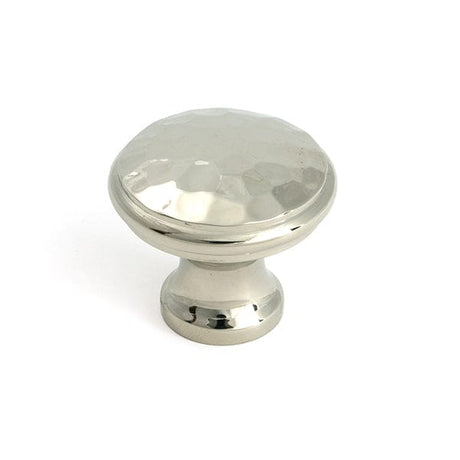 From The Anvil Cabinet Hardware Polished Nickel / Cabinet Knobs / Medium From The Anvil - Polished Nickel Hammered Cabinet Knob - Medium
