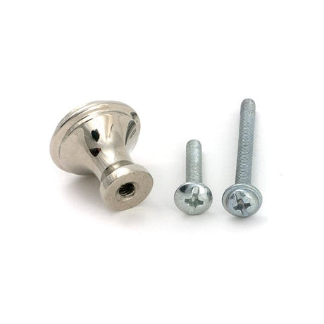 From The Anvil Cabinet Hardware Polished Nickel / Cabinet Knobs / Small From The Anvil - Polished Nickel Hammered Cabinet Knob - Small