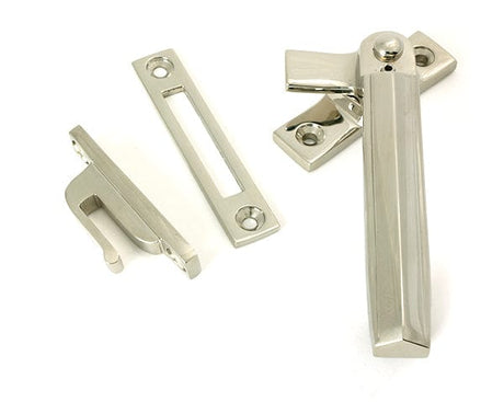From The Anvil Window Furniture Polished Nickel / Yes / Mortice & Hook Place From The Anvil - Polished Nickel Locking Art Deco Fastener - RH