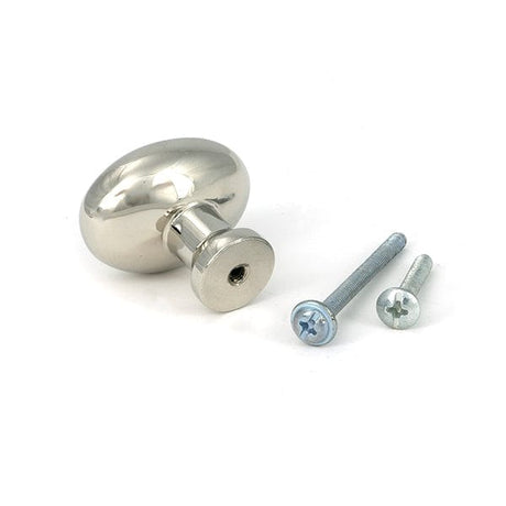 From The Anvil Cabinet Hardware Polished Nickel / Cabinet Knobs / 38mm Dia. From The Anvil - Polished Nickel Moore Cabinet Knob - 38mm