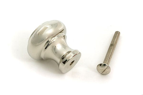 From The Anvil Cabinet Hardware Polished Nickel / Cabinet Knobs / Small From The Anvil - Polished Nickel Regency Cabinet Knob - Small