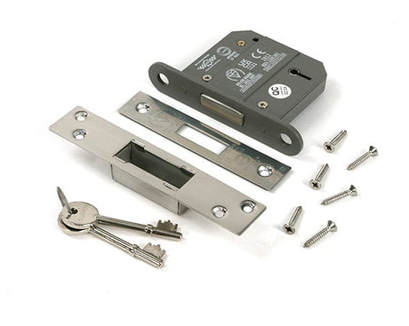 From The Anvil Locks & Latches Polished Stainless Steel / 5 Lever Deadlocks / 3" / 76mm From The Anvil - Polished SS 3" 5 Lever BS Dead Lock KA