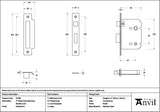 From The Anvil Locks & Latches Polished Stainless Steel / Bathroom Lock / 3" / 76mm From The Anvil - Polished SS 3" Heavy Duty Bathroom Mortice Lock