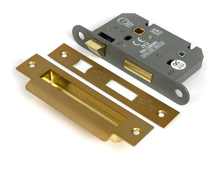 From The Anvil Locks & Latches Satin Brass / Bathroom Lock / 2.5" / 65mm From The Anvil - Satin Brass 2.5" Heavy Duty Bathroom Mortice Lock