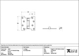 From The Anvil Hinges Satin Brass / Parliament Hinges / 4" x (102mm) From The Anvil - Satin Brass 4" x 2" x 4" Parliament Hinge (pair) ss