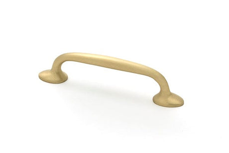 From The Anvil Cabinet Hardware Satin Brass / Cabinet Pull Handles / Small From The Anvil - Satin Brass Moore Pull Handle - Small