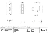 From The Anvil Locks & Latches Satin Chrome / 5 Lever Deadlocks / 2.5" / 65mm From The Anvil - Satin Chrome 2.5" 5 Lever BS Dead Lock KA